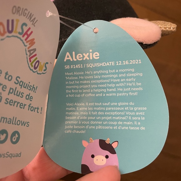 NWT 8” Alexie Squishmallow - Picture 4 of 4